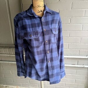 Mossimo Supply Co. Navy and Light Blue Checkered Shirt